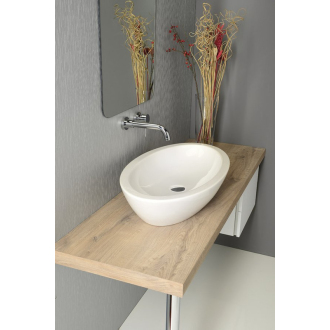 SISTEMA keramické umývadlo oválne bez prepadu 75x42cm, biela 10AR65075