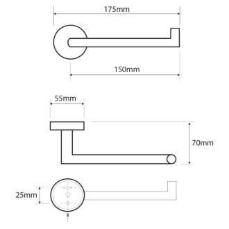 X-STEEL držiak toaletného papiera bez krytu, brúsená nerez (104212035) XS700