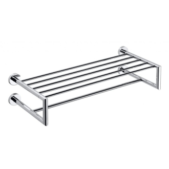 X-ROUND polička na uteráky dvojitá 650mm, chróm (104205102) XR416