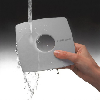 X-MART 10 kúpeľňový ventilátor axiálny, 15W, potrubie 100mm, nerez 01040000