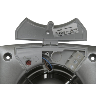 X-MART 15T kúpeľňový ventilátor axiálny s časovačom, 25W, potrubie 150mm, nerez 01061000