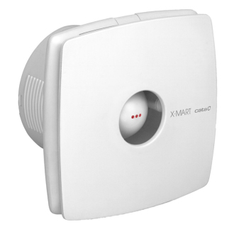 X-MART 10T kúpeľňový ventilátor axiálny s časovačom, 15W, potrubie 100mm, biela 01011000