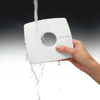 X-MART 10T kúpeľňový ventilátor axiálny s časovačom, 15W, potrubie 100mm, biela 01011000