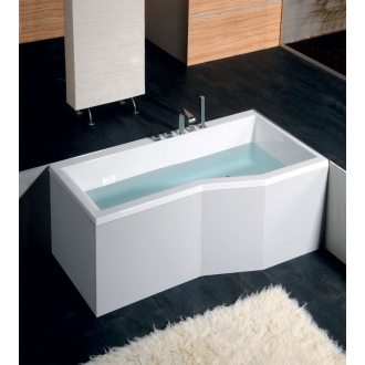 VERSYS R asymetrická vaňa 160x85x70x47cm, biela 15611