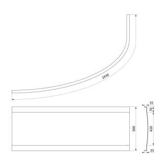 NAOS L, R 180 panel čelný 46312
