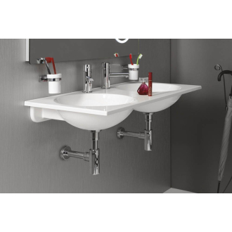 Aqualine Umývadlový sifón 1&#39;1/4, odpad 32mm okrúhly, chróm CV1003