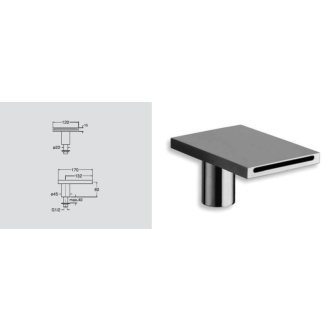 Výtoková hubica na okraj vane, šírka 130mm, chróm BD31451