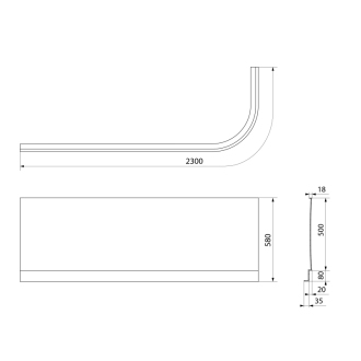 ASTRA L panel čelný 33812
