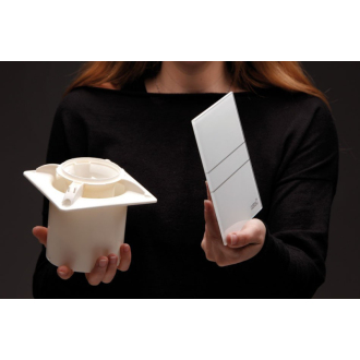 E-100 GTH kúpeľňový ventilátor axiálny s automatom, 4W/8W, potrubie 100mm, biela 00900200