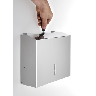 Zásobník na papierové uteráky 285x265x105 mm, leštená nerez (113103031) XP047