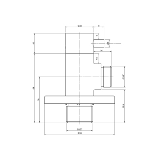 MINIMAL rohový ventil s rozetou, 1/2&#39;x 3/8&#39; pre studenú vodu, nerez MI058S
