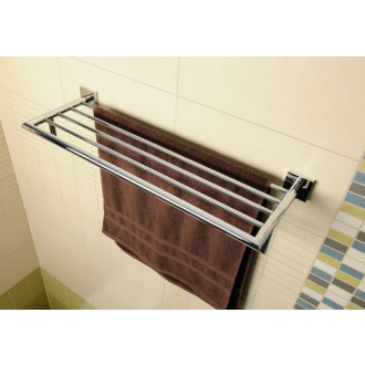 X-SQUARE polička na uteráky s hrazdou 650x110x215mm, chróm (132205072) XQ601