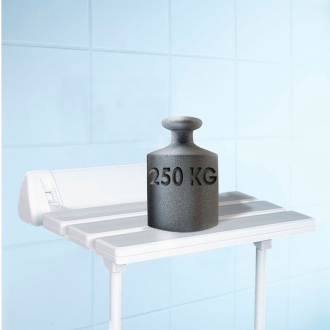 Sedátko do sprchy, sklopné s podperou, biela A0020301