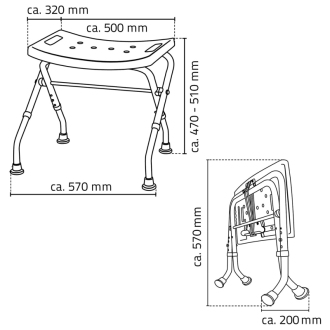 Stolička skladacia, biela A0050301