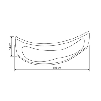 CIDLINA 150 bočný panel, vrátane montážnej sady, výška 54 cm, ľavý/pravý G3620