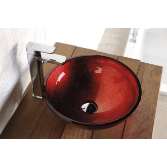MURANO ROSSO IMPERO sklenené umývadlo okrúhle 40x14 cm, červená AL5318-63