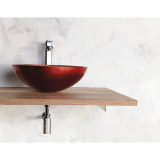 MURANO ROSSO IMPERO sklenené umývadlo okrúhle 40x14 cm, červená AL5318-63
