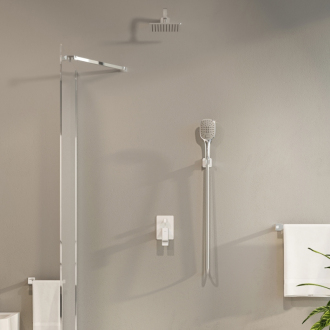 Omnires PARMA SYSPM16ACRB Podomietkový sprchový set, chróm-biela
