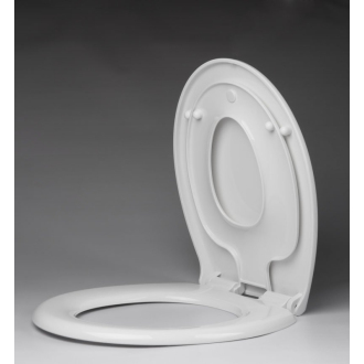 WC sedátko s integrovaným detským sedátkom, soft close. polypropylén, biela FS125