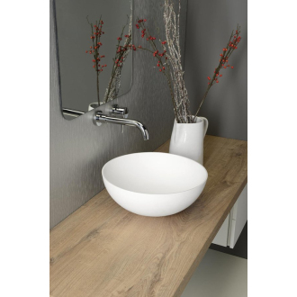THIN okrúhle umývadlo na dosku, 39x14, 5cm, biela mat WN185