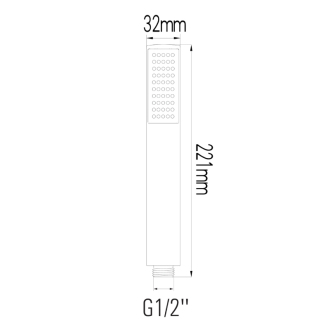 Ručná sprcha, 221 mm, ABS/chróm SK190