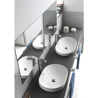 LIMA keramické umývadlo 59,5x17,5x39,5 cm, polozápustné BH7022