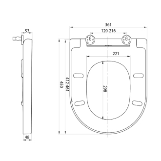 DONA WC sedátko polypropylén, soft close, biela FD121