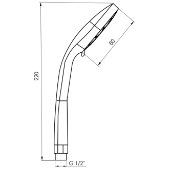 Ručná masážna sprcha, 3 režimy sprchovania, priemer 79mm, ABS/chróm SC025