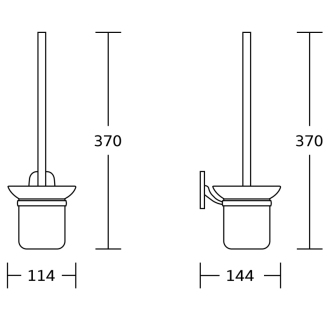 RUMBA WC kefa, mliečne sklo RB108