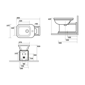 WALDORF bidet 37x42x65cm 4120K1