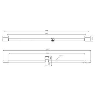 GITA posuvný držiak sprchy, 890mm, chróm 1202-02