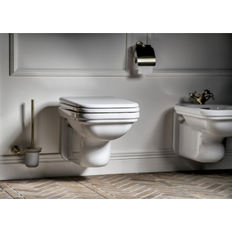WALDORF WC sedátko Soft Close, polyester, biela/bronz 418601