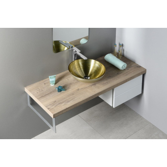 MURANO SOFT BROWN sklenené umývadlo okrúhle 40x14 cm, svetlo hnedá AL5318-67