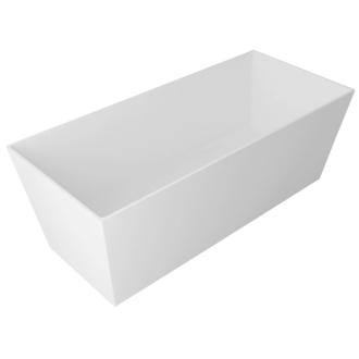 KVADRIE vaňa 1590x650x550mm, liaty mramor, objem 360l, biela lesk GVKV1590