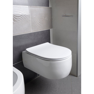 FLO WC sedátko SLIM Soft Close, duroplast, biela 319101