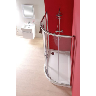 RIVA sprchová vanička z liateho mramoru, štvrťkruh 120x90cm, ľavá (GR1290L) GR12090L