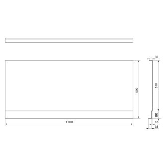 PLAIN NIKA panel 130x59cm 72478