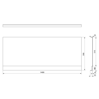 PLAIN NIKA panel 140x59cm 72487