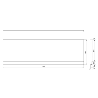 PLAIN NIKA panel 190x59cm 72561