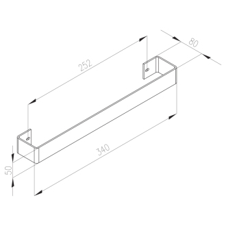 COLONNA držiak uterákov 298x74mm, leštená nerez IRPA10