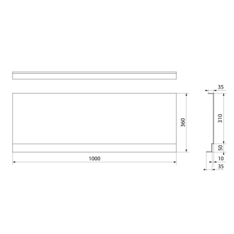 DEEP PLAIN NIKA panel 100x36cm 84825