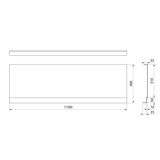 DEEP PLAIN NIKA panel 110x36cm 84872