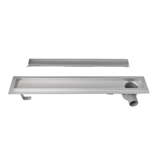 PAVINO Nerezový sprchový kanálik s roštom pre dlažbu, 860x140x92 mm 2710-90