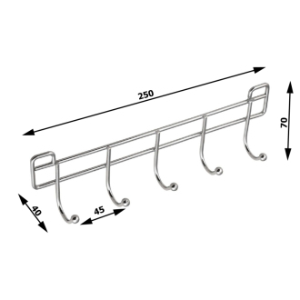 CHROM LINE 5 háčik, chróm 37055