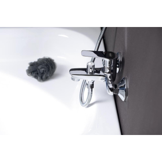 Aqualine LOTTA nástenná vaňová batéria, rozstup 150mm, chróm (otočný prepínač) LT610