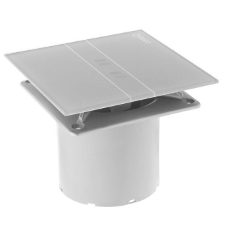 E-100 GSTH kúpeľňový ventilátor axiálny s automatom, 4W/8W, potrubie 100mm, striebor 00900600