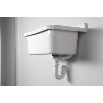 Závesná výlevka s odkladacou plochou 60x34cm, plast, biela PI5060