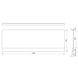 COUVERT NIKA panel čelný 150x52cm 72850