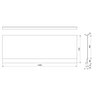 COUVERT NIKA panel čelný 140x52cm 72851