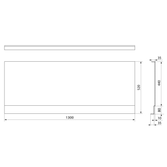 COUVERT NIKA panel čelný 130x52cm 72852